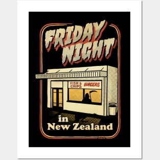 Friday Night in New Zealand Posters and Art